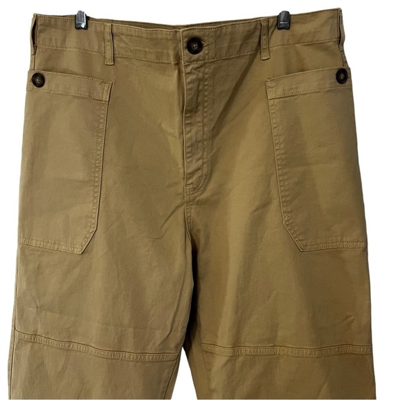 FRAME Oversized Pocket Utility Trousers 16 Neutral Relaxed plus size high rise - Picture 9 of 15